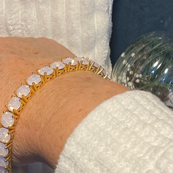 NWT 💎 DESIGNER💎 PINK OPAL IMPRESSION BRACELET TENNIS BEAUTIFUL ARM PARTY - Picture 6 of 7